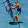 JP Foil Surf Foil Board 2020 action view on the water showing the foil board lifting and gliding above the surface