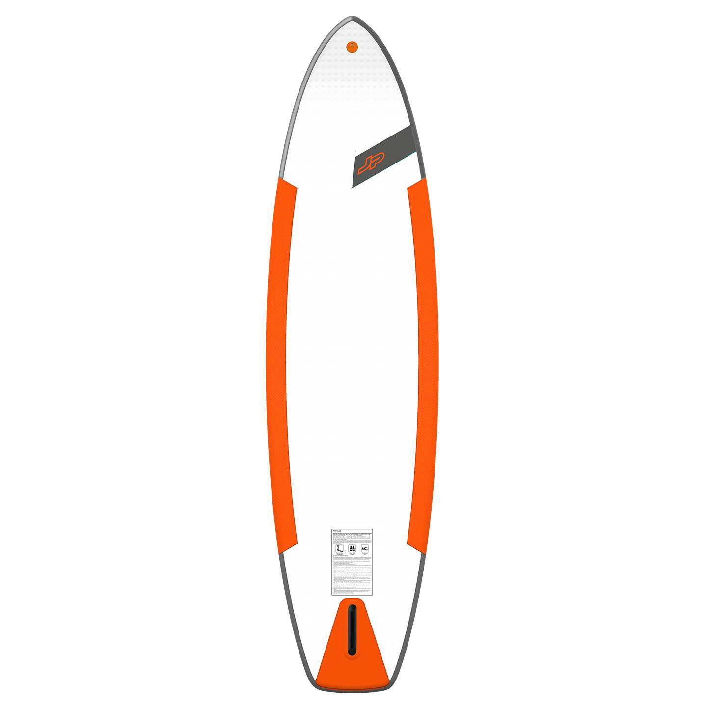 JP AllRoundAir LE 3DS 10'6x6 Inflatable SUP 2021 deck view showing traction pad, carry handle area and paddleboard shape