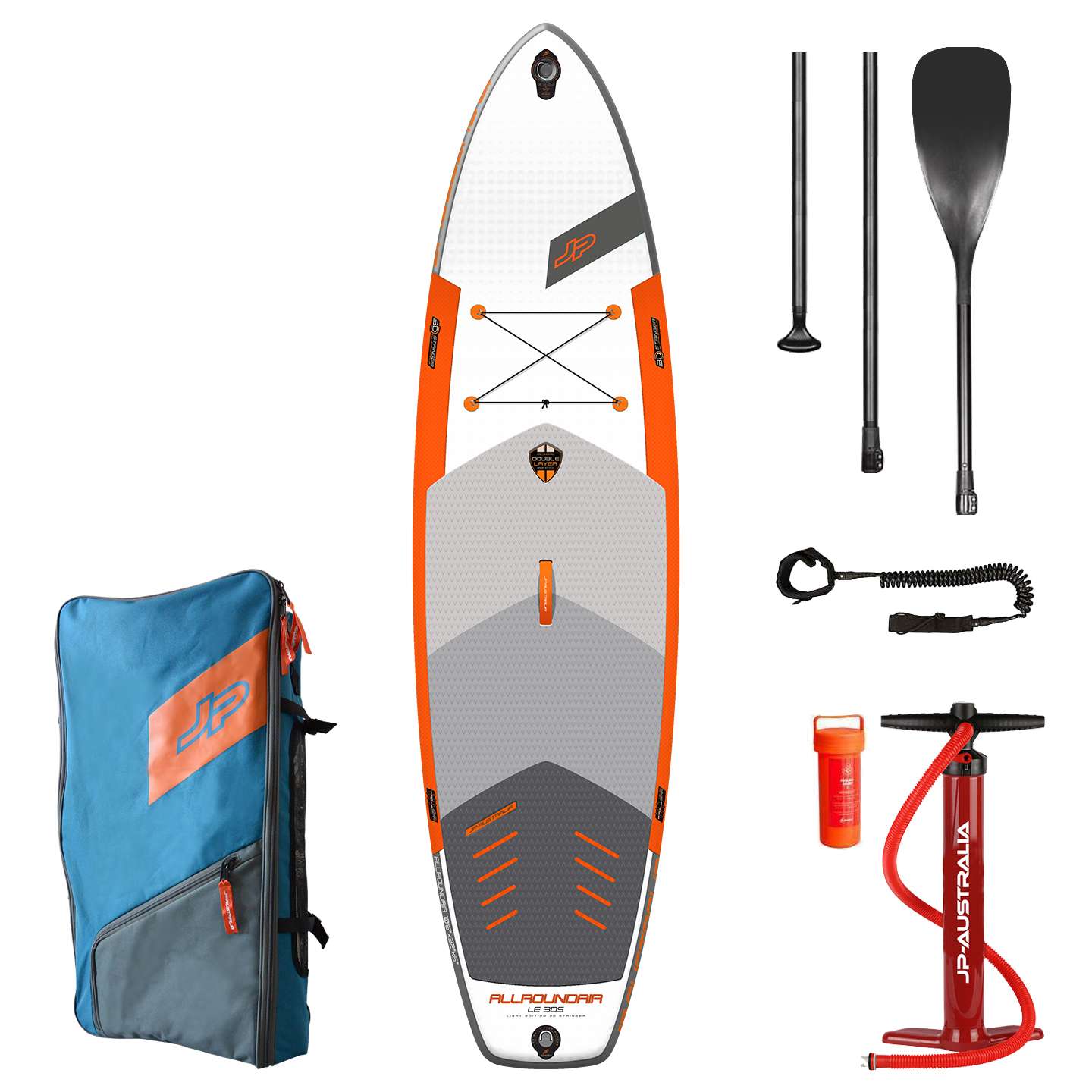 JP AllRoundAir LE 3DS 10'6x6 Inflatable SUP 2021 product cutout showing the full SUP board outline, deck pad and nose-to-tail shape