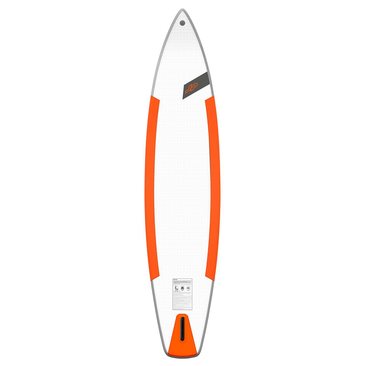 JP CruisAir LE 3DS 11'6x6 Inflatable SUP 2021 deck view showing traction pad, carry handle area and paddleboard shape