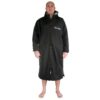Moonwrap Long Sleeve Waterproof Changing Robe front view showing hood and full-length changing robe shape