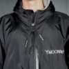 Moonwrap Long Sleeve Waterproof Changing Robe rear view showing oversized waterproof robe coverage