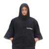 Moonwrap Short Sleeve Waterproof Changing Robe rear view showing oversized waterproof robe coverage