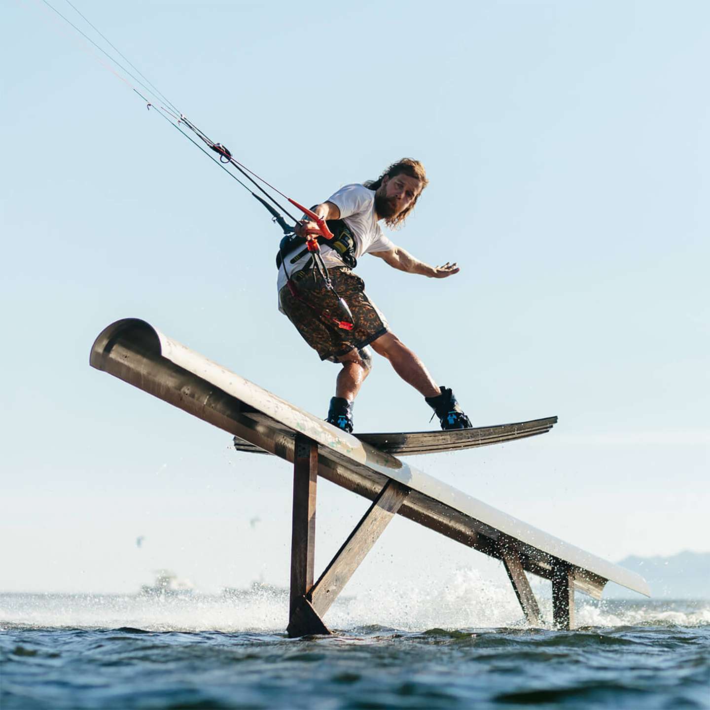 Nobile Game Changer 2022 Kiteboard deck view showing the board graphics and stance area