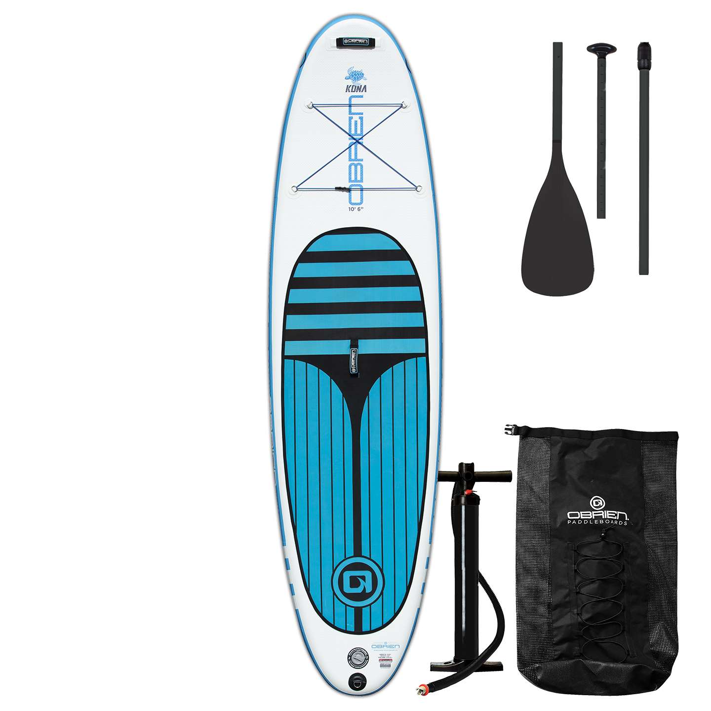 O'Brien 10'6 Kona Inflatable SUP stand up paddle board studio cutout showing the paddle board shape
