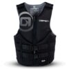 O'Brien Traditional Wake Vest in black studio cutout showing the front of the wake vest