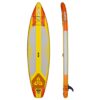 O'Shea 11'2 GT QSx Inflatable SUP 2025 deck view showing traction pad, carry handle and board shape