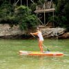 O'Shea 9'8 HDx Inflatable SUP 2025 close-up detail of board construction, deck pad and accessory features