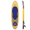 O'Shea 10'6 HPx Inflatable SUP 2023 underside view showing fin box, rails and inflatable board outline