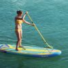 O'Shea 10'8 QSx Inflatable SUP 2025 deck view showing traction pad, carry handle and board shape