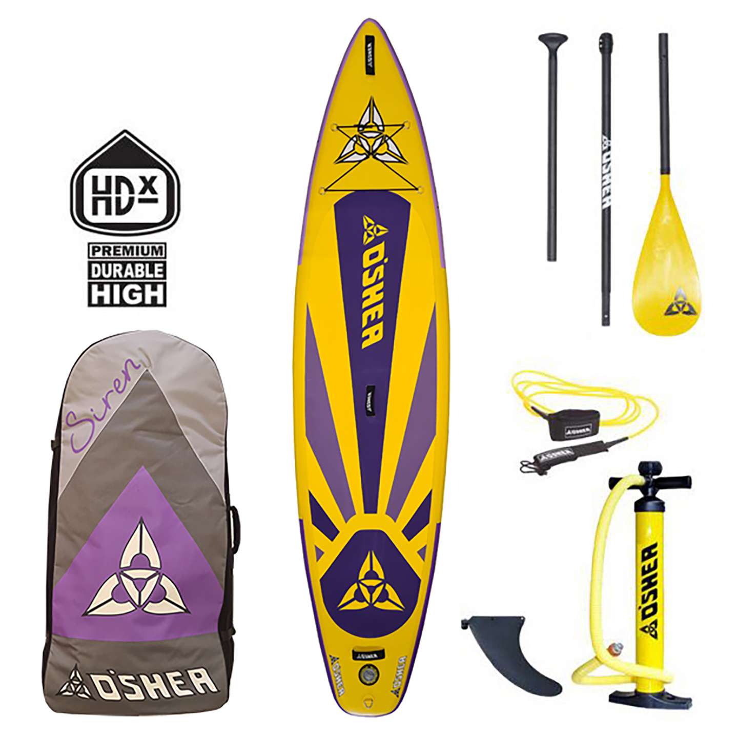 O'Shea 11'0 Siren HDx Inflatable SUP 2023 studio product image of the full board