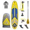 O'Shea 11'0 WIND+SUP Inflatable SUP Board 2025 studio product image of the full windsurf-compatible board