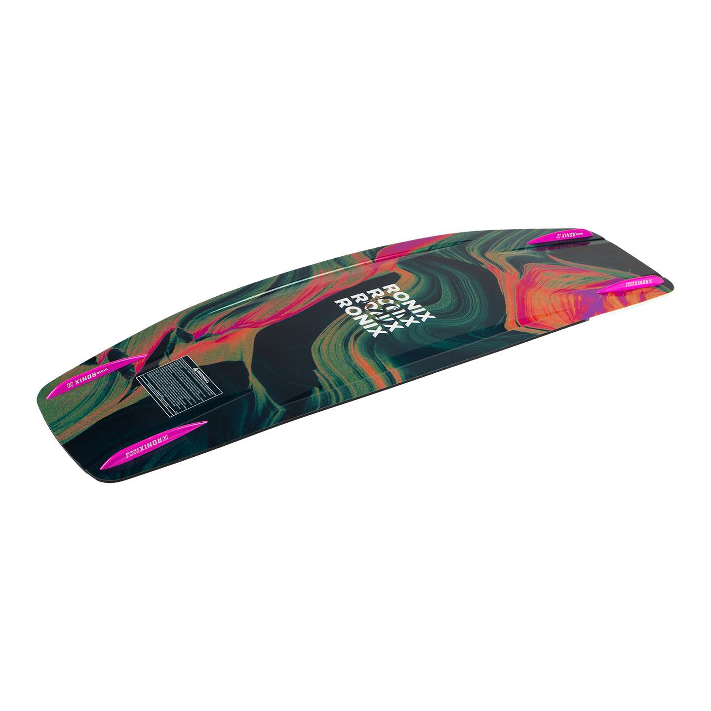 Ronix Women’s Rise 2026 Wakeboard close-up detail of the wakeboard construction and inserts