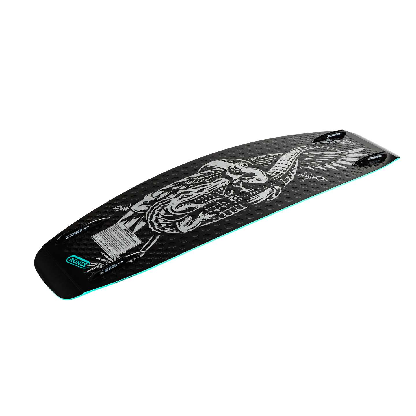 Ronix Parks 2026 Wakeboard close-up detail of the wakeboard construction and inserts