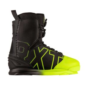 Ronix RXT 2024 Wakeboard Boots studio product view showing the boot pair and closure system