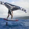 SIC Maui Mako 5'7 Foil Board 2021 close-up view showing construction details, tail shape and deck finish