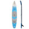 SIC Maui Tao Air Tour 12'6 Inflatable SUP underside or angled view showing the hull profile, fin area and board outline