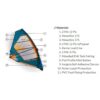Simmer Icon 2022 windsurf sail alternate view highlighting the sail graphics, battens and reinforced window panels