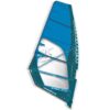 Simmer S Max 2022 windsurf sail close-up detail of the sail construction, panel seams and reinforced clew area