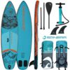 Spinera Light iSUP inflatable stand up paddle board alternate product view showing key features and construction details