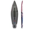 STX Pure Tourer 10'6 Inflatable SUP inflatable touring SUP board underside view showing fin box, tail shape and inflatable board construction