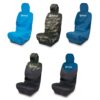 Surflogic Waterproof Car Seat Cover Single in black rear fastening and fit detail