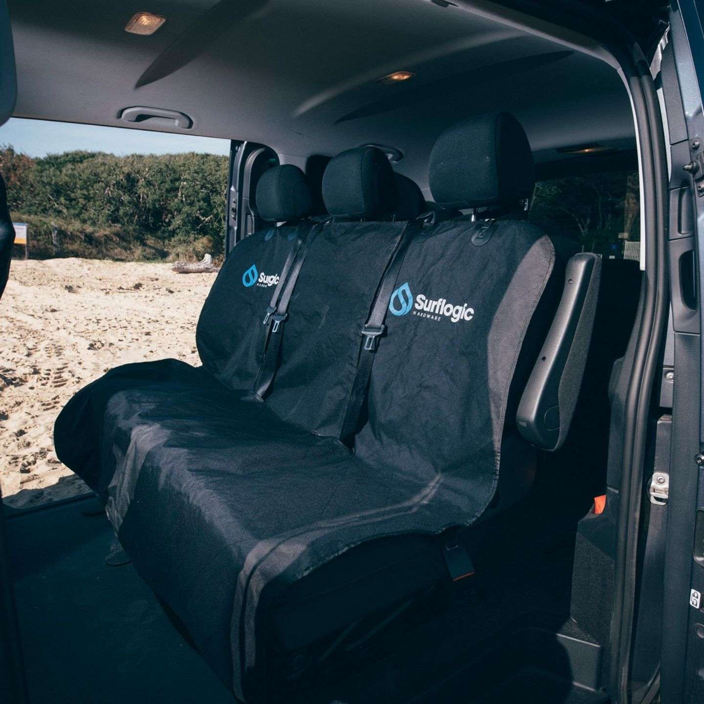 Surflogic Waterproof Car Seat Cover Triple waterproof seat protection and fabric detail