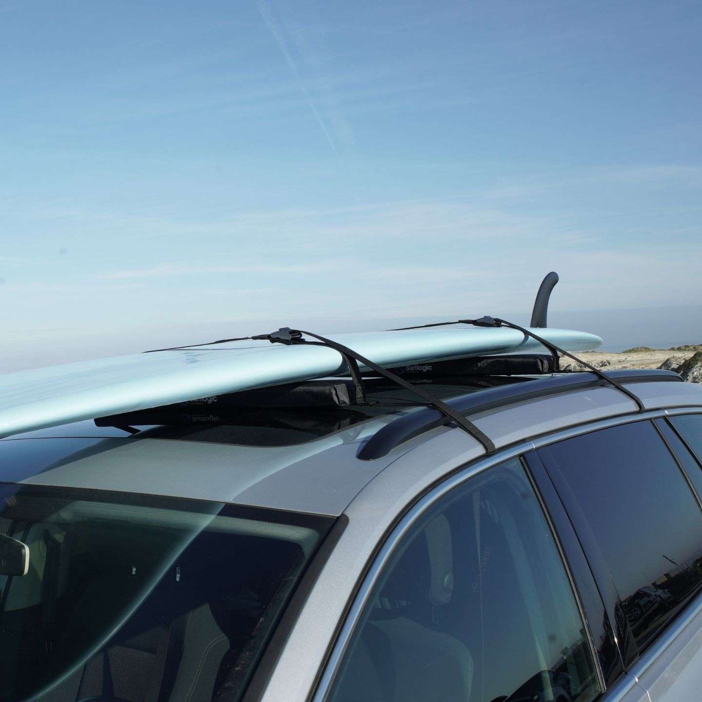 surflogic-soft-rack-sup-longboard-alt1-zoom Surflogic Soft Racks SUP/Longboard installed or close-up roof rack detail