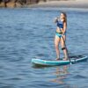 Tahe 11'0 Beach Wing Inflatable SUP 2022 deck pad and mast track detail