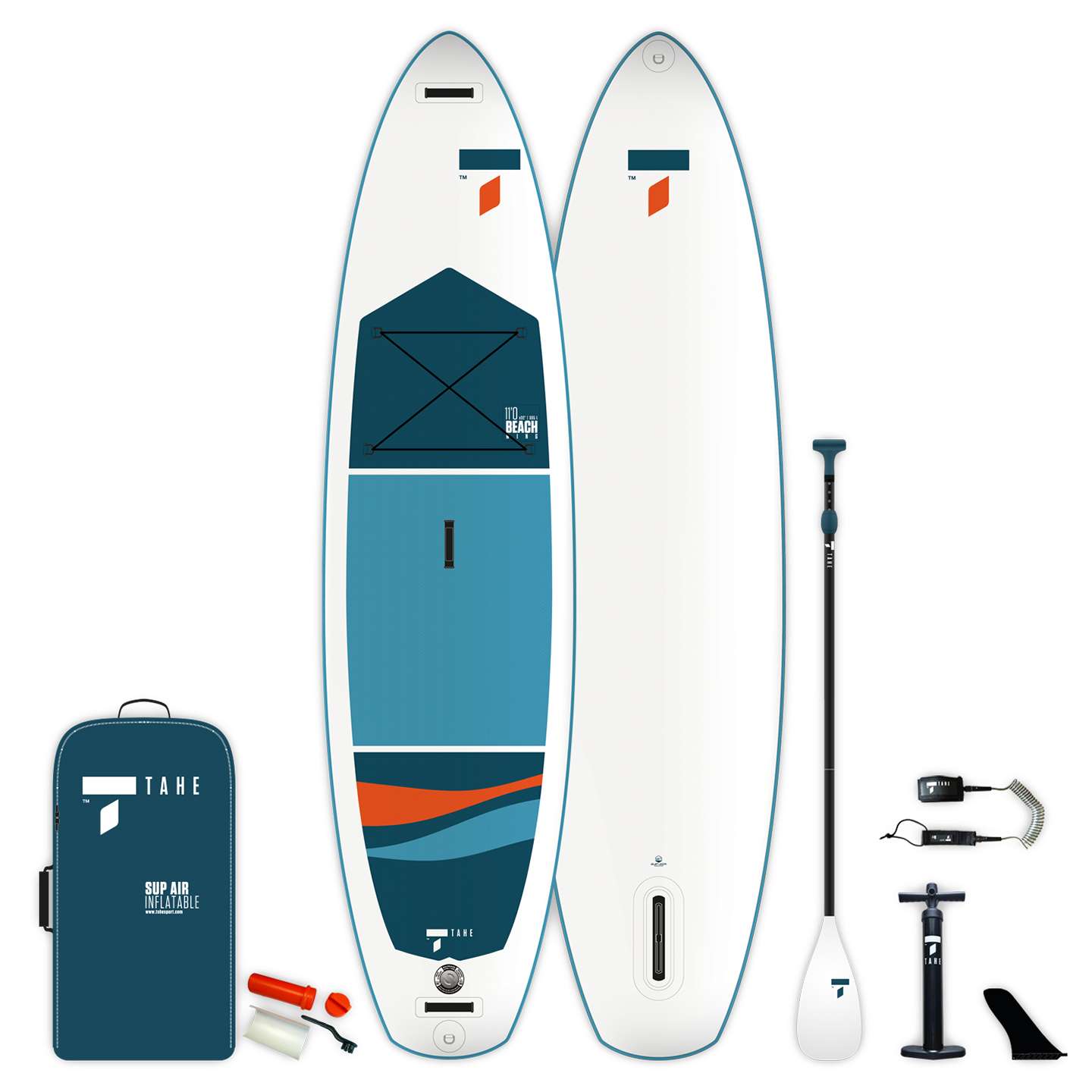 Tahe 11'0 Beach Wing Inflatable SUP 2022 inflatable paddleboard studio product view
