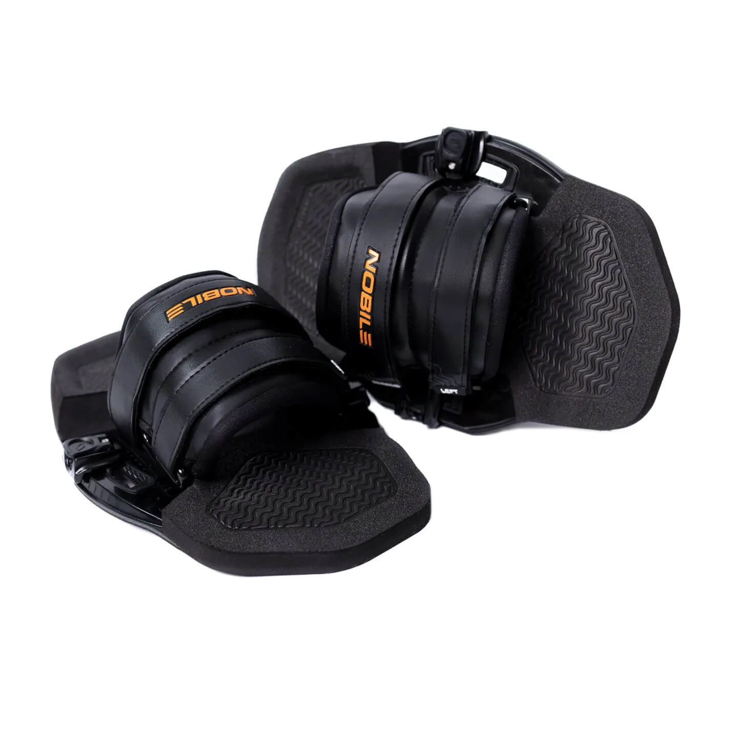 Nobile IFS Nano Pads and Straps in black top view showing the footbed and straps