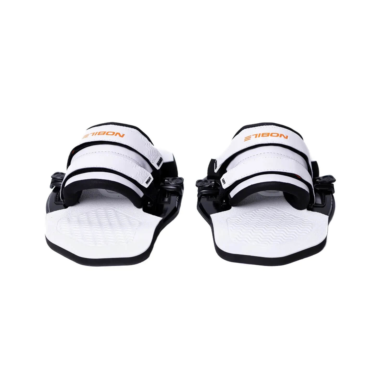 Nobile IFS Nano Pads and Straps in white top view showing the footbed and straps