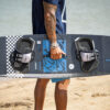 Crazyfly Lock II Bindings in black colour option side view showing the binding profile and support structure