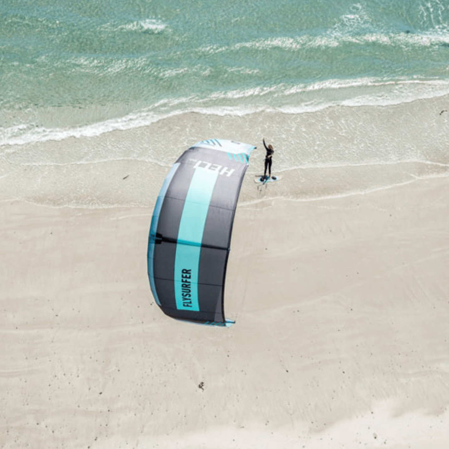 Flysurfer Heli Kitesurfing Kite, leading edge and construction detail view