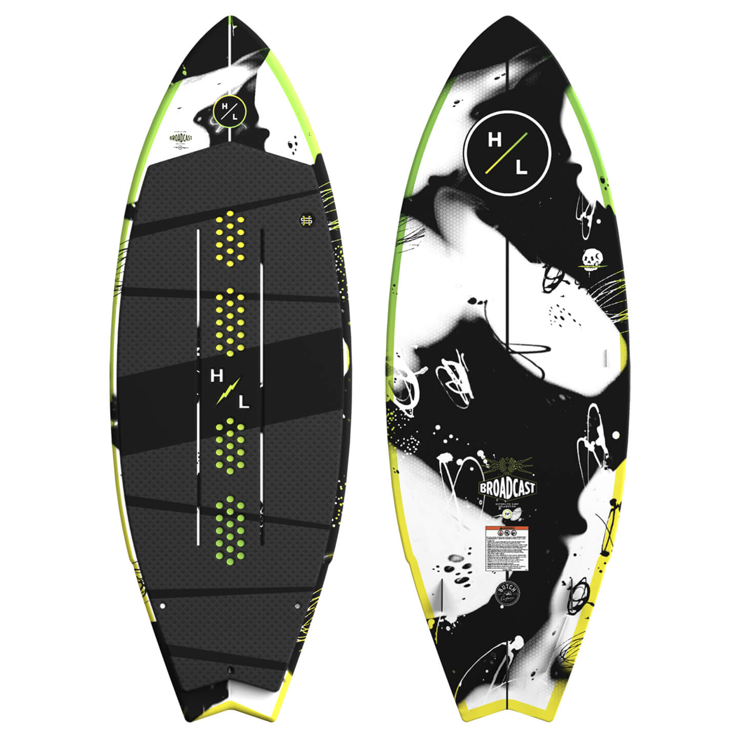 Hyperlite Broadcast Wakesurfer 2026 – full wakesurf board with deck graphic, outline and colourway