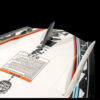 Hyperlite Shim Wakesurfer 2026 – bottom view of the wakesurf board with base graphic and fin area