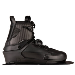 Radar Vapor Waterski Front Boot 2026 front waterski boot product cutout showing the boot shape, liner and mounting plate on a white background