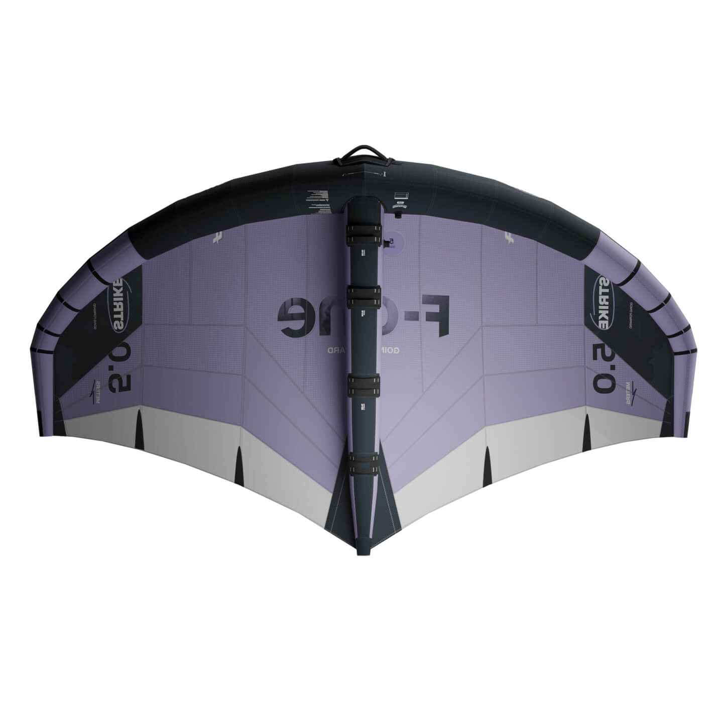 F-One Strike V6 Wing in Onyx Lilac colourway full wing canopy view