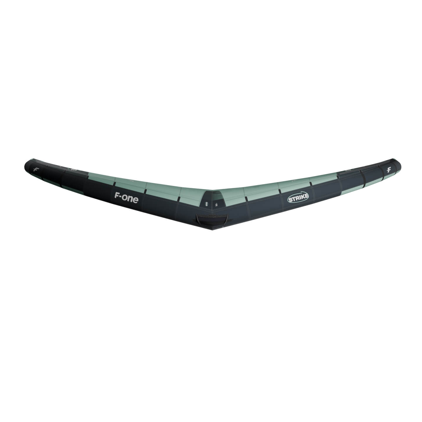 F-One Strike V6 Wing in Onyx Mint colourway on-water wing foiling action or lifestyle image