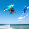 Cabrinha Ace Apex 2026 Kiteboard profile view showing the inflated kite arc, swept wingtips, strut depth and aerodynamic canopy shape