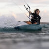 Cabrinha Ace 2026 Kiteboard close-up detail of the kite canopy panels, reinforced leading edge, bridle points and stitching construction
