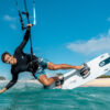 Cabrinha Stylus 2026 Kiteboard inflated kite front view showing the full canopy graphics, leading edge curve, strut placement and wingtips