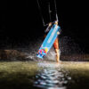 Cabrinha Vapor 2026 Kiteboard profile view showing the inflated kite arc, swept wingtips, strut depth and aerodynamic canopy shape