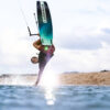 Cabrinha XCal Apex 2026 Kiteboard inflated kite front view showing the full canopy graphics, leading edge curve, strut placement and wingtips