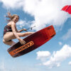 Cabrinha XCal 2026 Kiteboard close-up detail of the kite canopy panels, reinforced leading edge, bridle points and stitching construction