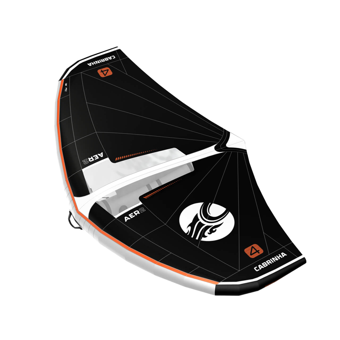 Cabrinha AER 2 2026 Wing full product cutout, showing the inflatable wing canopy, leading edge, centre strut, handles and colourway