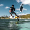 Cabrinha Logic Foil Board 2026 deck view showing footpad area, stance inserts, rail outline, nose and tail shape and board graphics