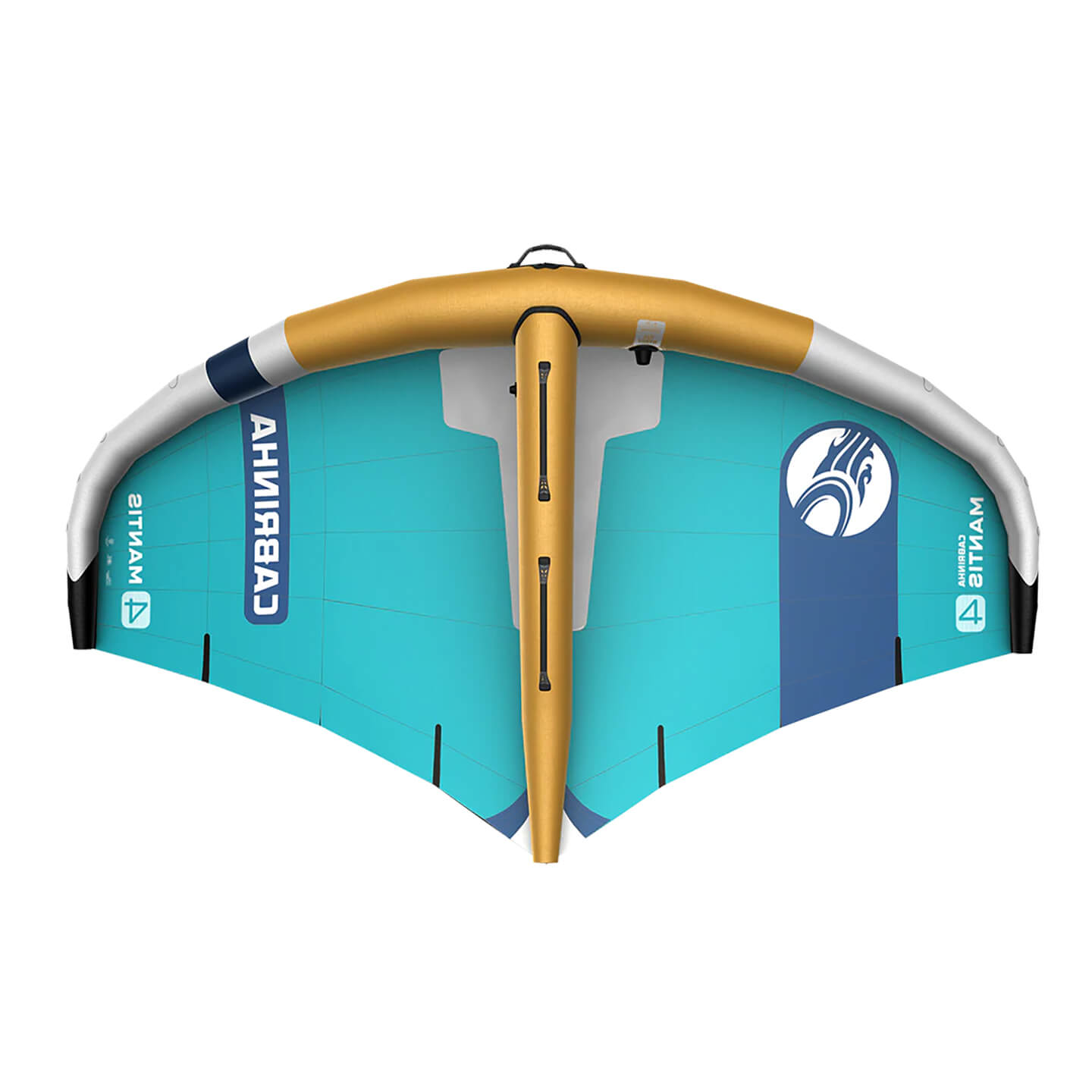 Cabrinha Mantis Apex 2026 Wing action image with the wing in use on the water, showing canopy shape, handles and wingfoiling performance