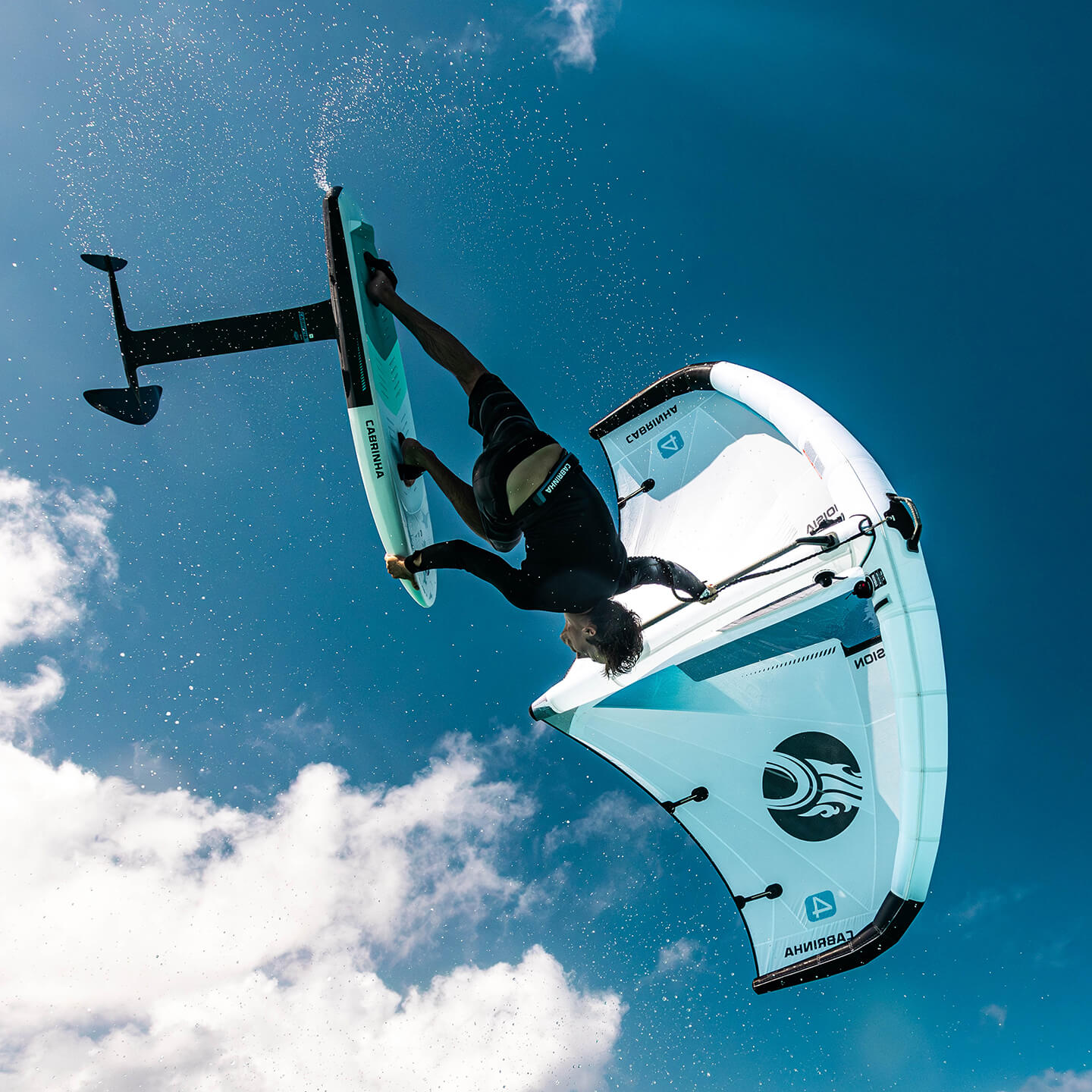 Cabrinha Vision 2026 Wing side profile showing the inflated wing depth, leading edge curve, wingtips and compact outline