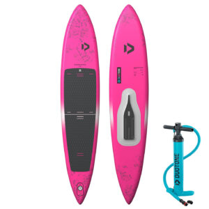 Duotone Downwinder Air Inflatable Foil Board 2026 studio product image showing full board outline